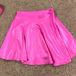 neon pink skirt